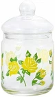 ADERIA Glassware Retro Bonbon Canister 680 Masquerade Flower 1925 MADE IN JAPAN