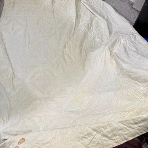 vintage handmade quilt twin double wedding ring 66x89 rustic primitive - Picture 5 of 12