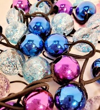 2 pack of knocker ball ELASTIC hair Scrunchie tie bead girl Ponytail Holder