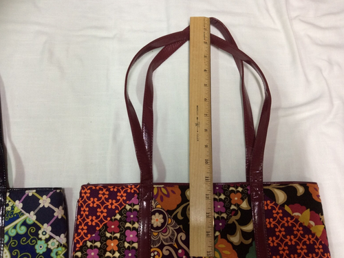 Vera Bradley Patchwork Tall Skinny Sturdy/Rigid Tote Bag Purse - 2 choices - Picture 12 of 34