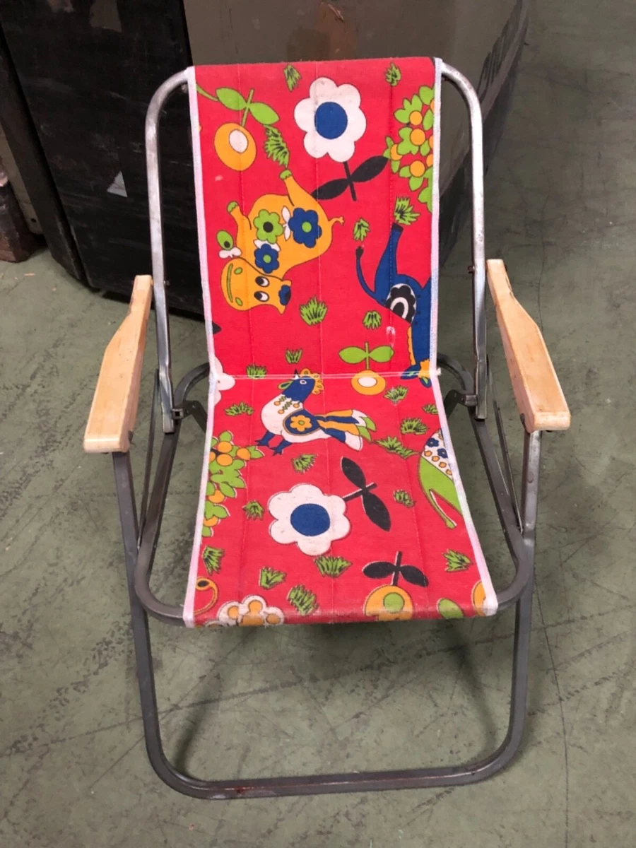 Chaise Lafuma vintage années 70 – fauteuil pliant camping – Made in France - Ameublement
