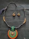 Handcrafted Black & Gold Classic Terracotta Women Choker Fashion Jewelry Set