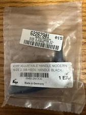 Kipp Adjustable Handle Size: 2, 3/8-16X30, Zinc External lever, Black, NEW