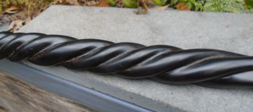 Hardwood ebony walking stick with Mop inlay and carved kings detail- lovely item - Picture 5 of 18