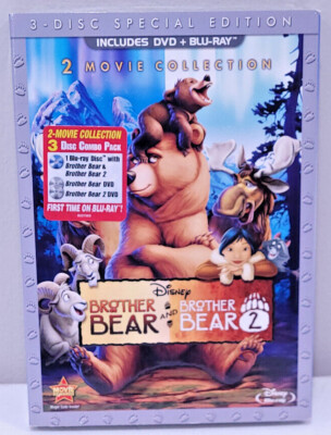 Disney BROTHER BEAR 1 & 2 Special Edition 3-Disc DVD Blu-ray Movie  