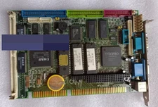 1pc used CONT13: D.O.C. //ROMDIK SEL 386 ISA half long CPU motherboard #A6-22