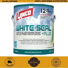 White-Seal plus 1 Gal. 100% Acrylic Elastomeric White Reflective Roof and RV Sea