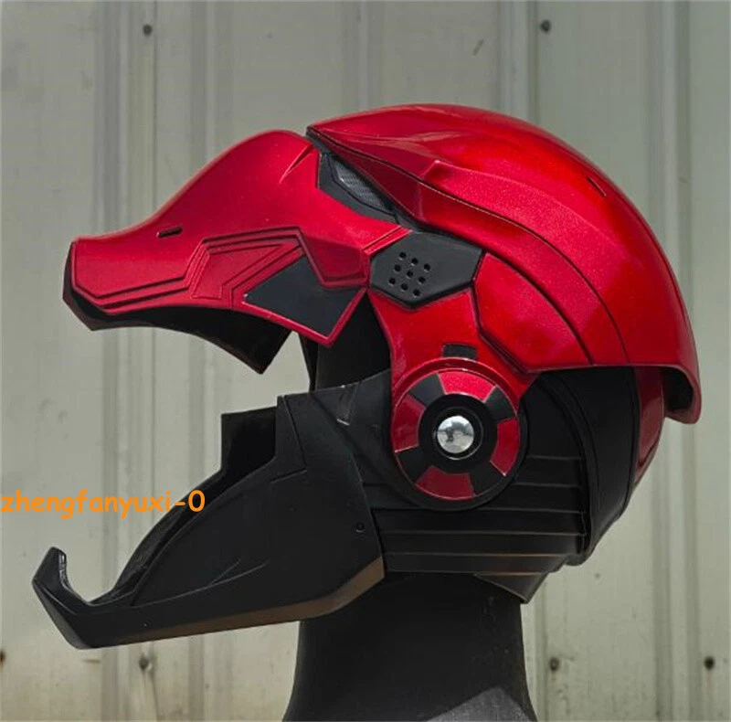 Красный капюшон светодиодные глаза шлем DC Justice League Batman маска Хэллоуин косплей реквизит - Изображение 3 из 4