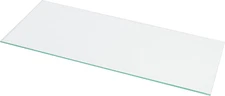 Tempered Glass Shelf - 10"W X 24"L X 3/16" - Set of 2 - Tempered Glass Panels wi