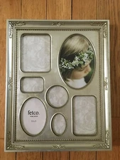 Fetco Picture Frame Holds 7 Photos Various Sizes 12" x 15" Home Decor