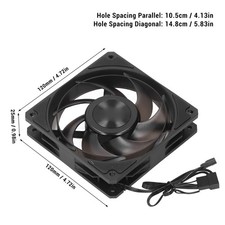 120mm Computer Case Fan 4 Pin 2200RPM MFDB Dynamic Pressure Bearing PWM Temperat