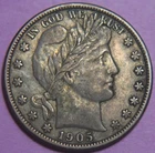 1905-S Barber Head Silver Half Dollar - 50C - No Reserve!