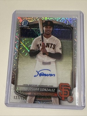 2025 Bowman Auto Josuar Gonzalez #CPA-JD 1st Bowman Auto HTA Choice /150 Giants