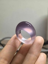 Beautiful Natural pink Chalcedony Gemstone Beads ring