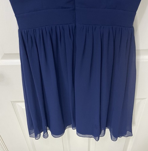 Lipsy London Navy Sparkling Diamante Waist Ladies Party Dress - UK Size 10 - Picture 8 of 13