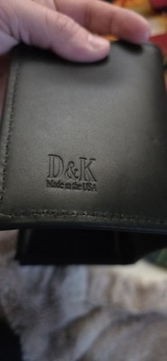 D&k Trifold Men's Leather Wallet With Badge Holder