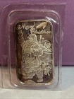 1997 Santa Claus Merry Christmas  1  oz .999 Troy Silver Bar -Brilliant Toning