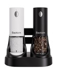 Electric Salt and Pepper Grinder Set with Dual Charging Base, 6 Adjustable Co...