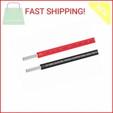 TUOFENG 22 Gauge Electrical Wire 20 Feet [10 ft Black and 10 ft Red] 22 AWG Flex