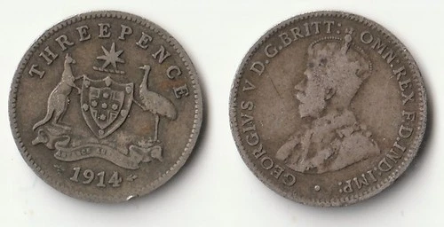 1914 Australia Threepence — photo from the most recent tracked eBay sale
