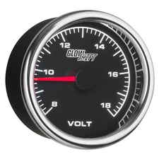 GlowShift 2-5/8" Racing 18V Voltmeter Voltage Gauge Kit
