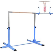 Kids Junior Gymnastic Training Bar Adjustable Horizontal High Bars Home Gym