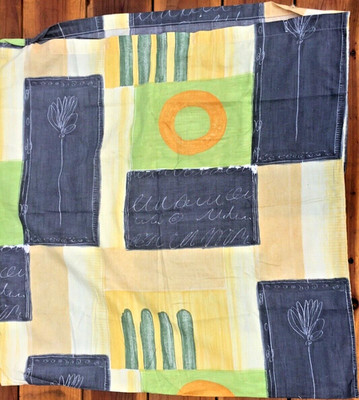 One Pair IRISette EURO Pillow SHAMS Contemporary Color Block BOTANICAL Print