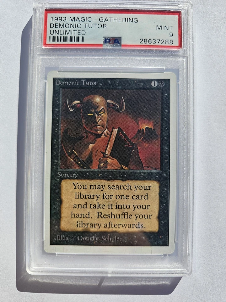 MTG Unlimited Demonic Tutor PSA 9 Sorcery Graded Mint Magic The Gathering - Image 3 of 4