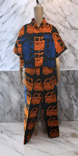 Women's African Print Modern Ankara 2pc Top and Pant Danfo Design One-size Set