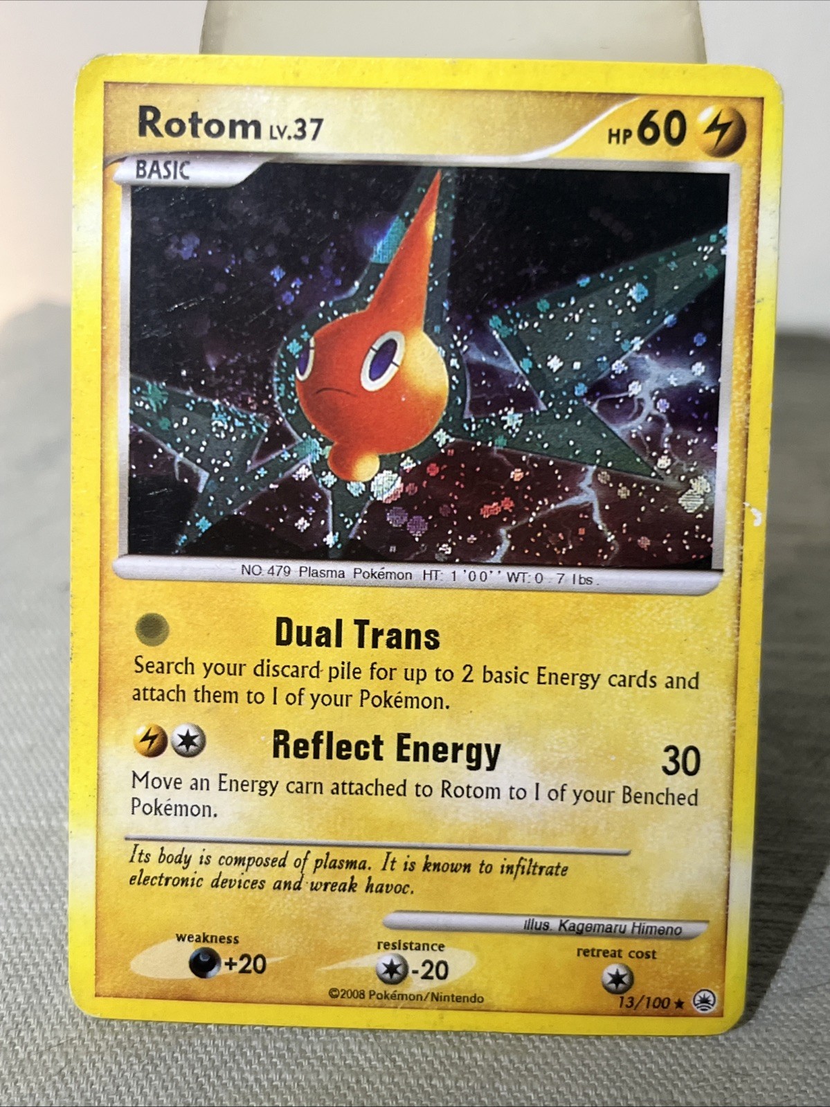 Pokémon TCG Rotom Holo Rare Card 13/100 Majestic Dawn - DMG