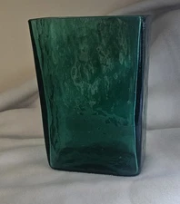Vintage 1940s Blenko Large Emerald Green Vase