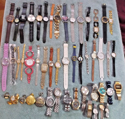 Lot Of 50 Watches For Repair Or Parts~Many May Just Need A Battery #1