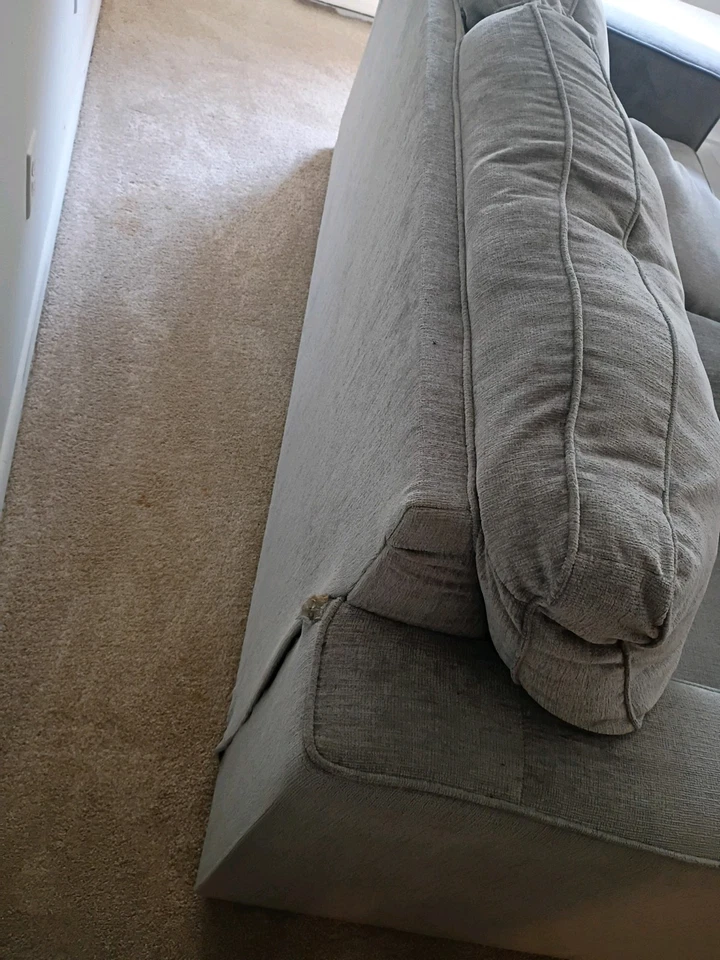 Ashley Furniture Gray Sofa with Cushioned Backrest - Image 4 of 4