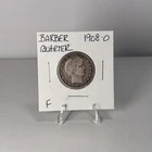 1908-O F Barber Quarter