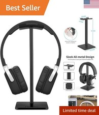 Headphone Stand Headset Holder Earphone Stand with Aluminum Supporting Bar Fl...