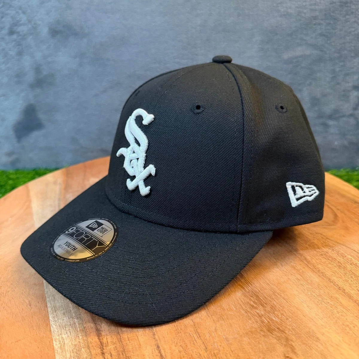 New Era 9FORTY Chicago White Sox Hat Youth One Size Black