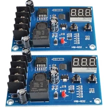 2X 12V 24V Battery Charge Controller Protection Module w/ LED Voltmeter XH-M603