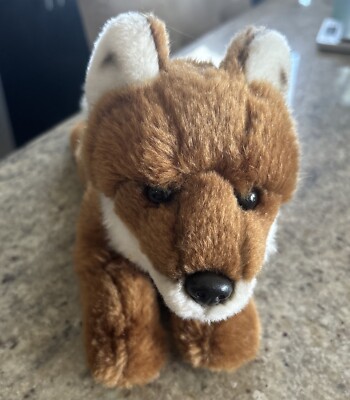 Teddy Hermann Fox Plush -Small Soft Plush Animal 12 m Long -West Germany EUC