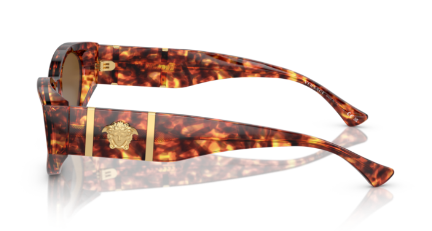 Versace 0VE4454 543783 Havana/Dark Brown Polarized Cat-Eye  display picture 1