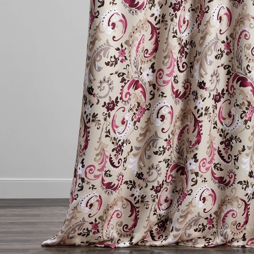 HPD Half Price Drapes BOCH-DLN1919-108 Printed Linen Textured Curtain (1 Pane... - Picture 5 of 9