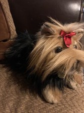 NWT Miyoni By Aurora Yorkshire Terrier Dog Plush Toy Stuffed Animal Brush NEW