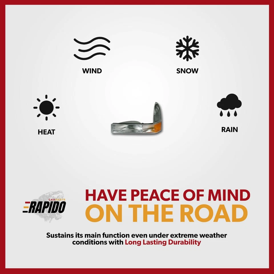 Parking Signal Light Driver Side For 99-2001 Ford F250 F350 F450 F550 Super Duty Foto 4 de 4