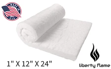 Ceramic Fiber Blanket 1"x12"x24" Thermal High Temp -  8lb - USA Made - 2600F