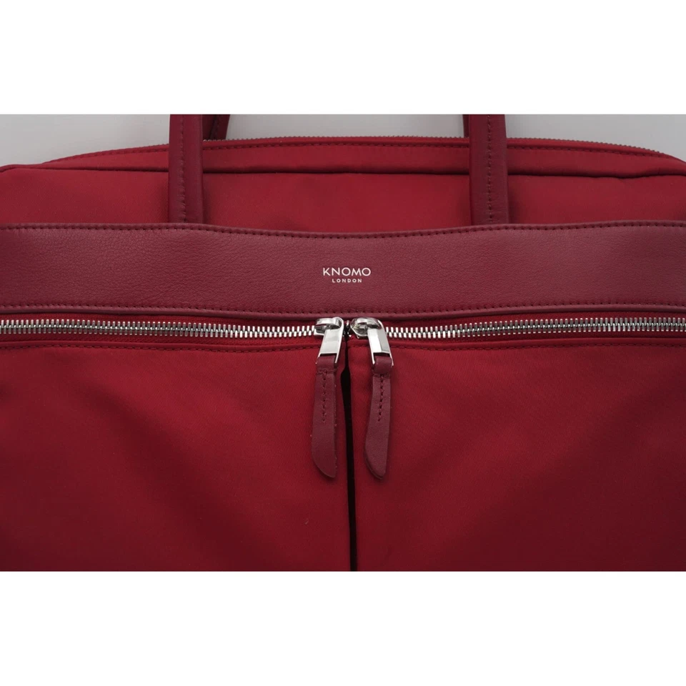 Maletín delgado para portátil Knomo London Mayfair 14" - rojo Foto 2 de 4