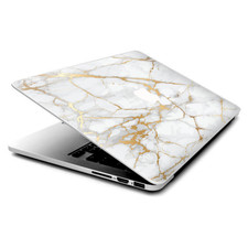 Skin Decals Wrap for MacBook Pro Retina 13" - Marble White Gold Flake Granite
