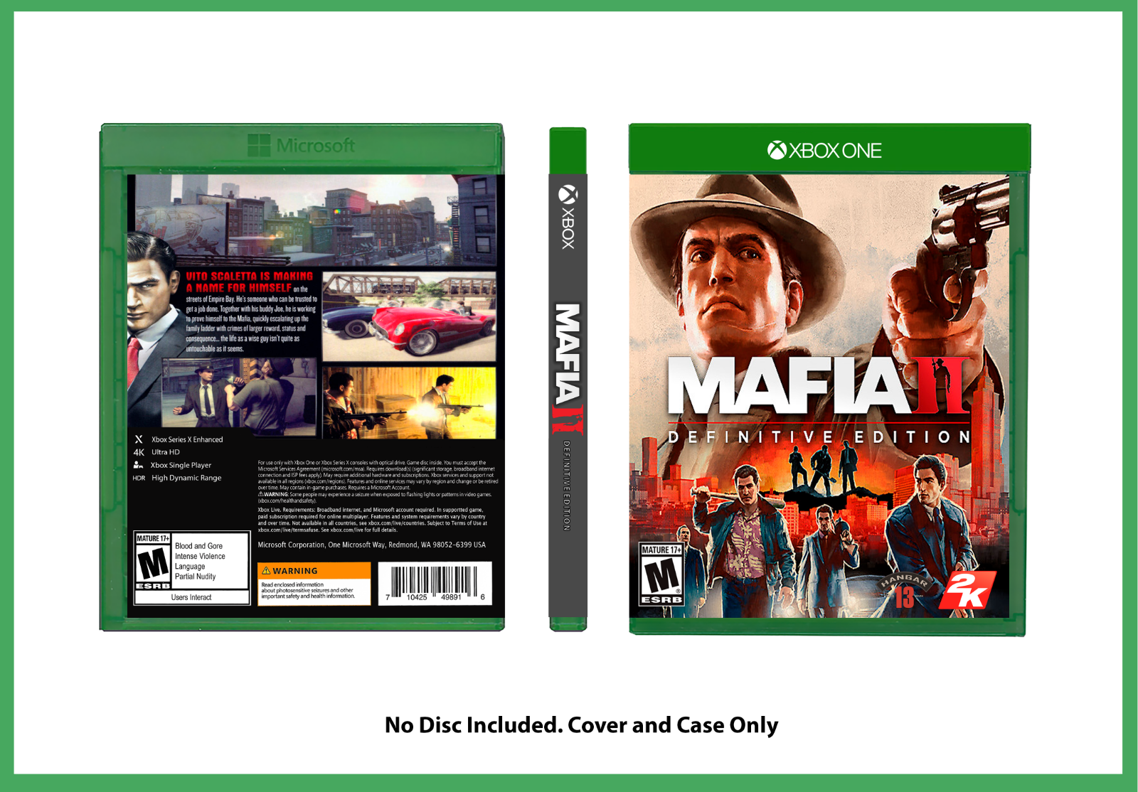 Mafia II - Sony PlayStation 3 PS3 - Empty Custom Replacement Case - Custom  Game Case