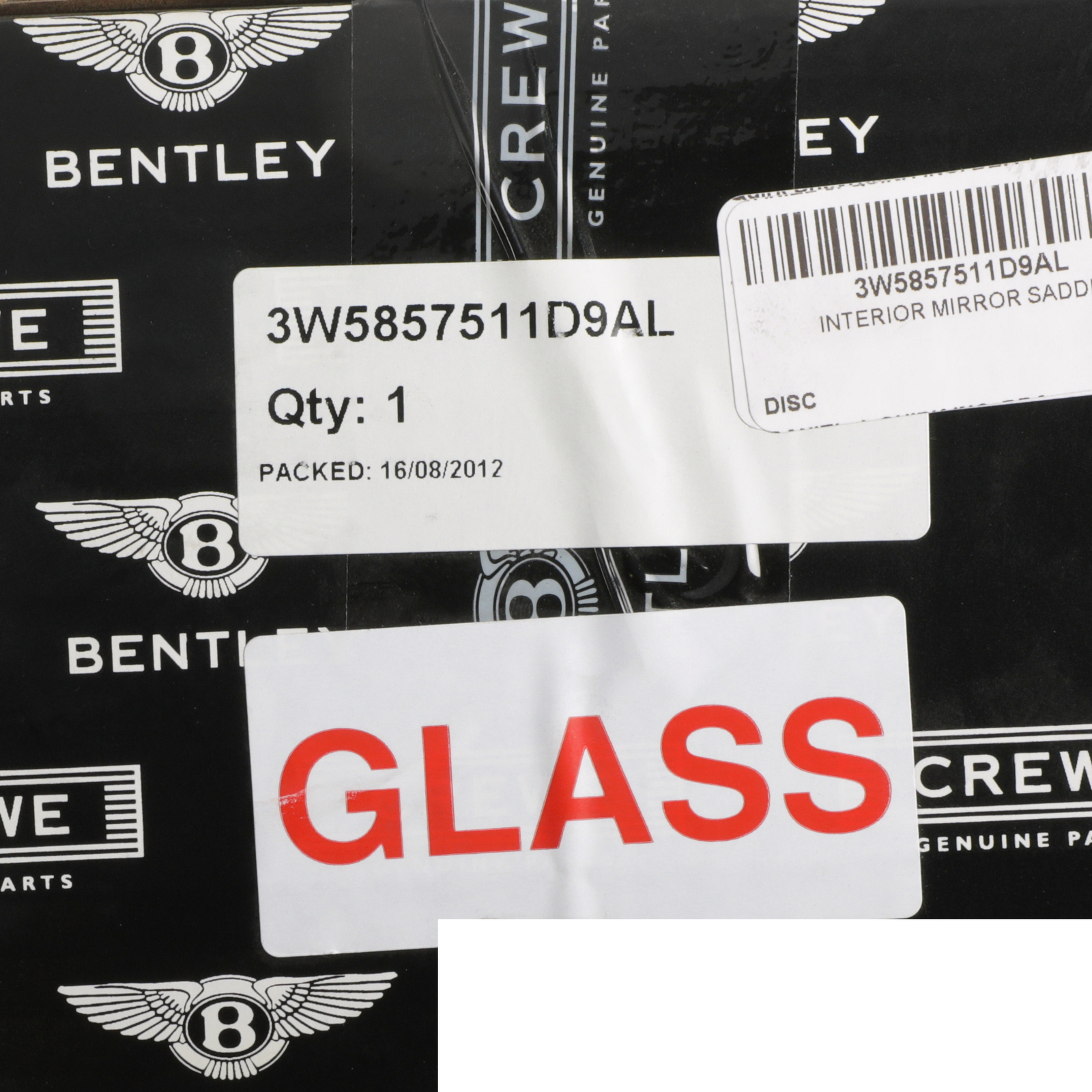 GENUINE BENTLEY 2006-12 Flying Spur Interior Rr View Mirror Saddle 3W5857511D9AL