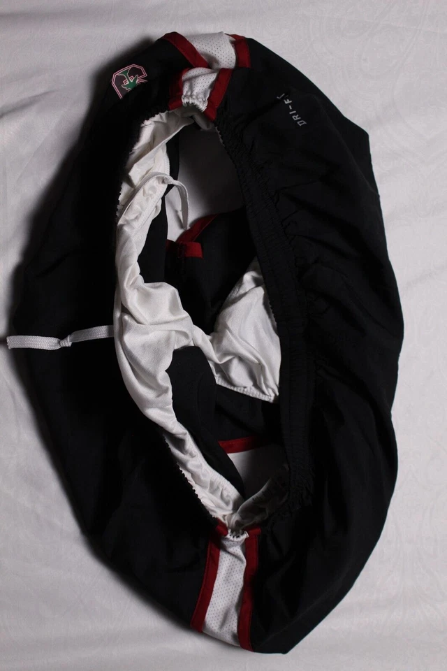 NIKE Womens 3" Tempo Stanford University Running Shorts Black/White Sz M Defect - Image 4 of 4