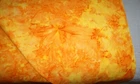 Batik Yellow & Orange Swirl Design Cotton Fabric Sewing Quilting Craft 18 x 44"