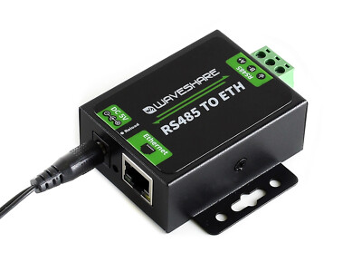 Waveshare Upgradable High-speed RS485 to Ethernet Converter with EU Head 4-pin